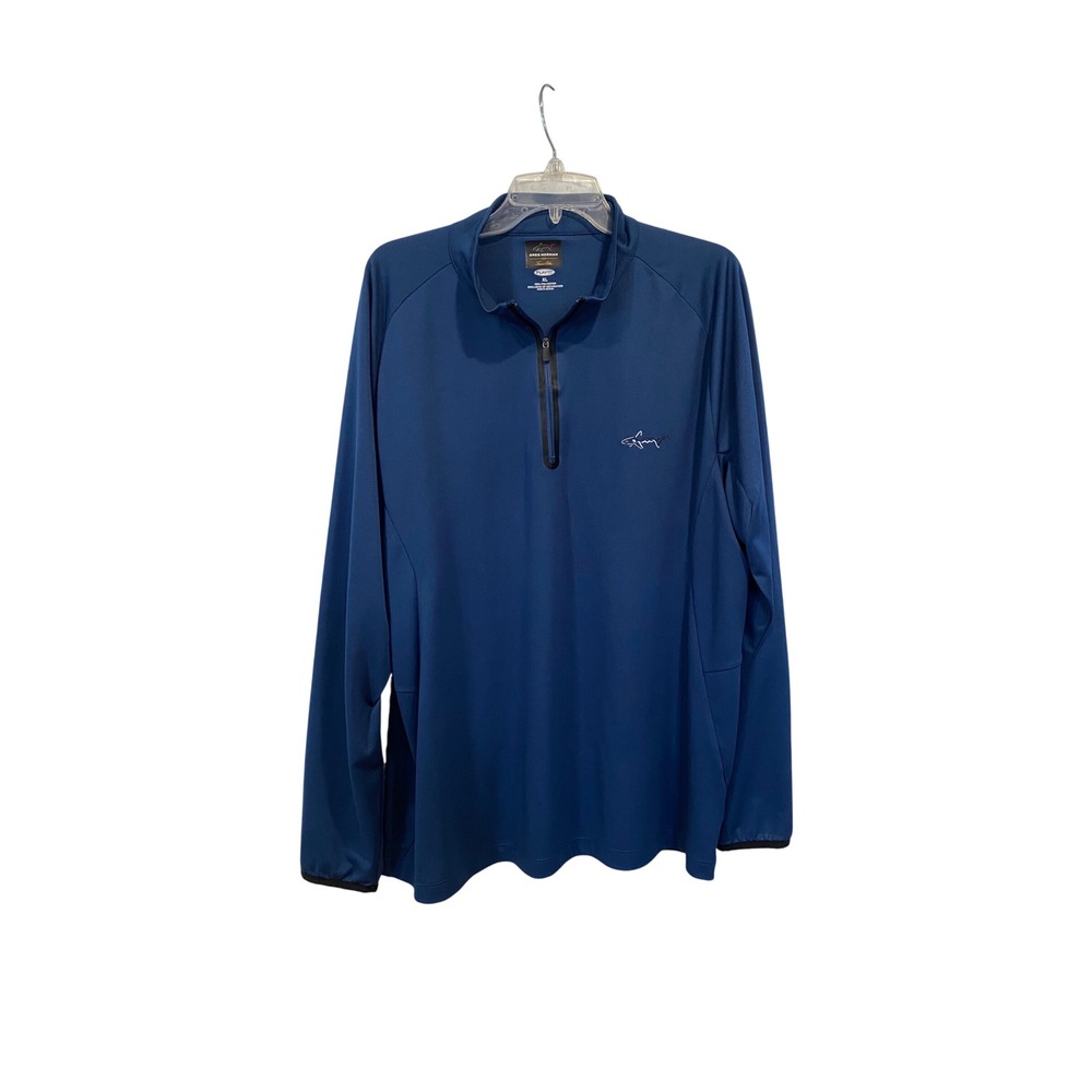 Greg Norman Tasso Elba‎ Play Dry Quarter Zip Pullover Mens XL Navy Blue Golf Top
